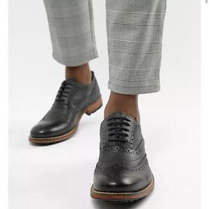 TED BAKER DRESS CASUAL LEISURE WALKING WINGTIP WORK SHOES BLACK SZ 9